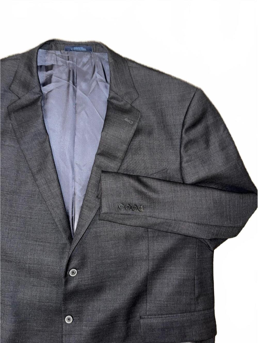 Men’s Joseph Abboud two piece suit grey jacket and pants sz 52L jacket 47W pant